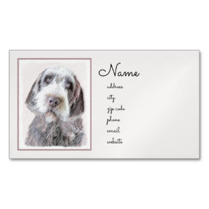 Drahthaar Pointing Griffon Painting - Dog Art Magnetische Visitenkarte