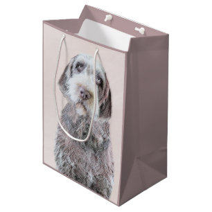 Drahthaar Pointing Griffon Painting - Dog Art Mittlere Geschenktüte