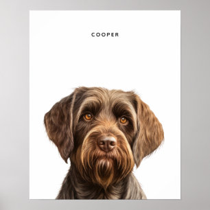 Drahthaar-Pointing Griffon Personalisiert Print Poster