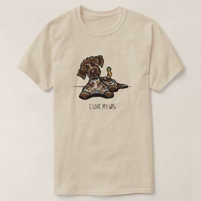 Drahthaar Pointing Griffon Personalisiert T-Shirt (Design vorne)