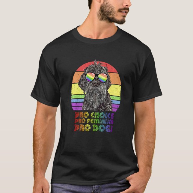 Drahthaar Pointing Griffon Pro Choice Pro Feminis T-Shirt (Vorderseite)