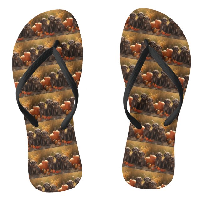 Drahthaar Pointing Griffon Puppy Herbst Flip Flops (Fußbett)
