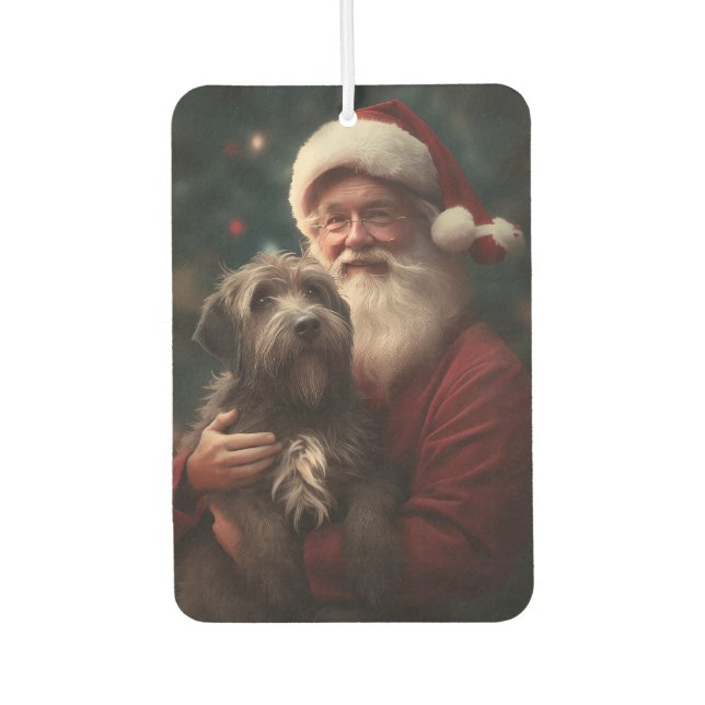 Drahthaar Pointing Griffon Santa Claus Weihnachten Autolufterfrischer (Vorderseite)
