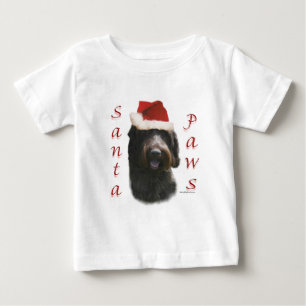 Drahthaar Pointing Griffon Santa Paws Baby T-shirt