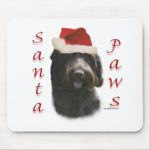 Drahthaar Pointing Griffon Santa Paws Mousepad
