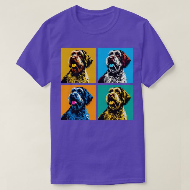 Drahthaar Pointing Griffons Art Dog Lover Gaben 2 T-Shirt (Design vorne)