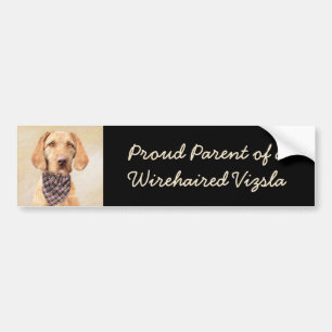 Drahthaar Vizsla Painting - Niedliche Hundekunst Autoaufkleber