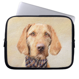 Drahthaar Vizsla Painting - Niedliche Hundekunst Laptopschutzhülle