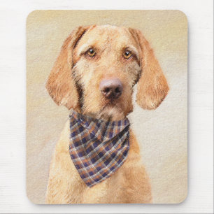 Drahthaar Vizsla Painting - Niedliche Hundekunst Mousepad