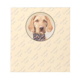 Drahthaar Vizsla Painting - Niedliche Hundekunst Notizblock
