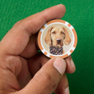 Drahthaar Vizsla Painting - Niedliche Hundekunst Pokerchips