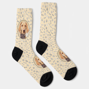 Drahthaar Vizsla Painting - Niedliche Hundekunst Socken