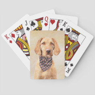 Drahthaar Vizsla Painting - Niedliche Hundekunst Spielkarten