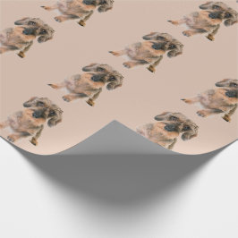 Drahthaarfresser Hund Braun Modernes Tier Niedlich Geschenkpapier
