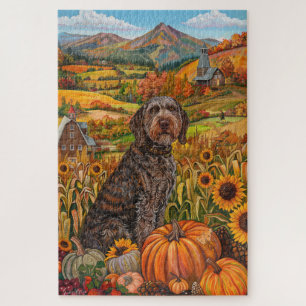 Drahthaariger Griffon Herbst Thanksgiving