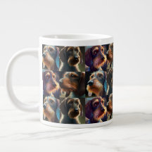 Drahthaarterrier Dackel Riesencoffee Tasse