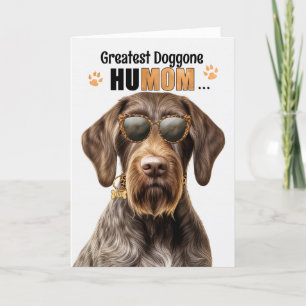 Drahthaarterrier Pointer Dog Bester HuMOM-Mutterta Feiertagskarte