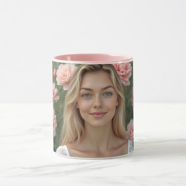 Drahtlose Eleganz im Frühling Tasse (Zentrum)