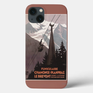 Drahtseilbahn-Plakat Funiculaire Le Brevent iPhone 13 Hülle