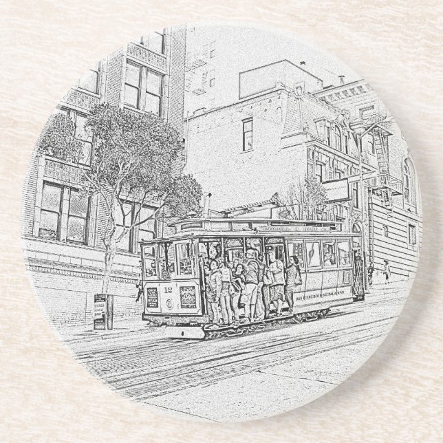 Drahtseilbahn Untersetzer (Vorne)