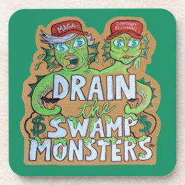 Drain the Swamp Monsters Achterbahn-Set Getränkeuntersetzer