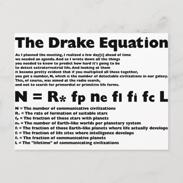 Drake_Equation Postkarte (Vorderseite)