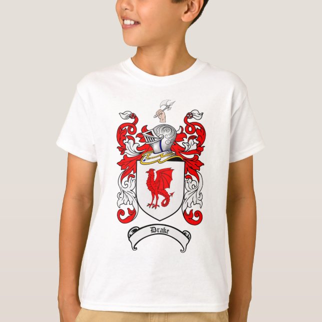 DRAKE-FAMILIENWAPPEN - DRAKE-WAPPEN T-Shirt (Vorderseite)