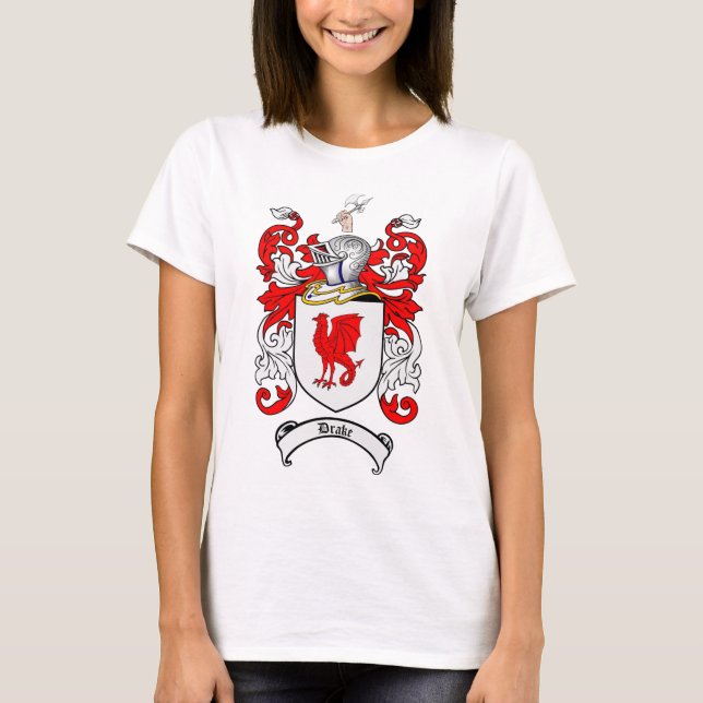 DRAKE-FAMILIENWAPPEN - DRAKE-WAPPEN T-Shirt (Vorderseite)