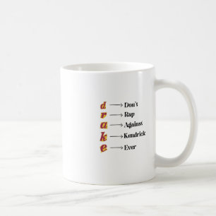 Drake Vs Kendrick Sticker Kaffeetasse