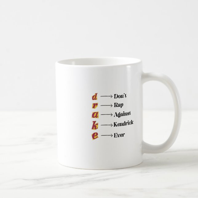 Drake Vs Kendrick Sticker Kaffeetasse (Rechts)