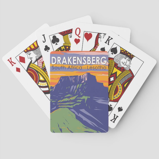 Drakensberg Südafrika Lesotho Spielkarten (Rückseite)