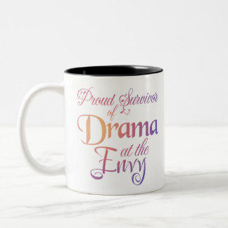 Drama at Envy - Massage Meme Zweifarbige Tasse