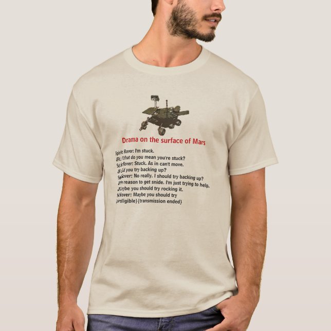 Drama auf der Oberfläche von Mars T-Shirt (Vorderseite)