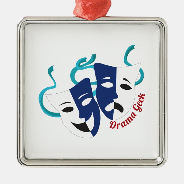 Drama-Aussenseiter Silbernes Ornament (Vorne)