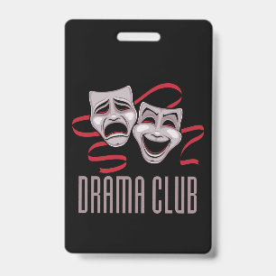 Drama Club Komödien- und Tragödienmasken Ausweis