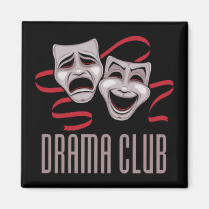 Drama Club Komödien- und Tragödienmasken Magnet