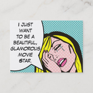 Drama Coach/Theaterdirektor Pop Art Business Card Visitenkarte