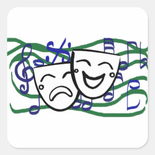 Drama das Musical Quadratischer Aufkleber