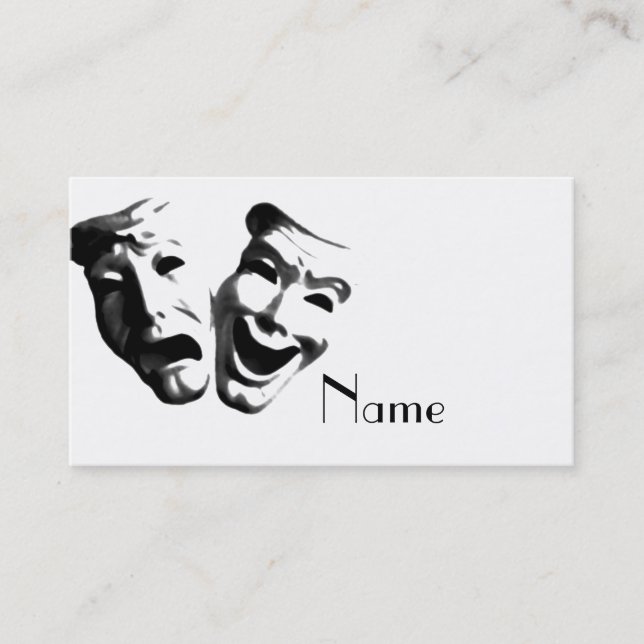 Drama/die Visitenkarte des Schauspielers (Vorderseite)