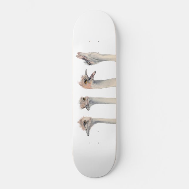 "Drama-Königin-" lustiges Strauß-Malen Skateboard (Vorderseite)
