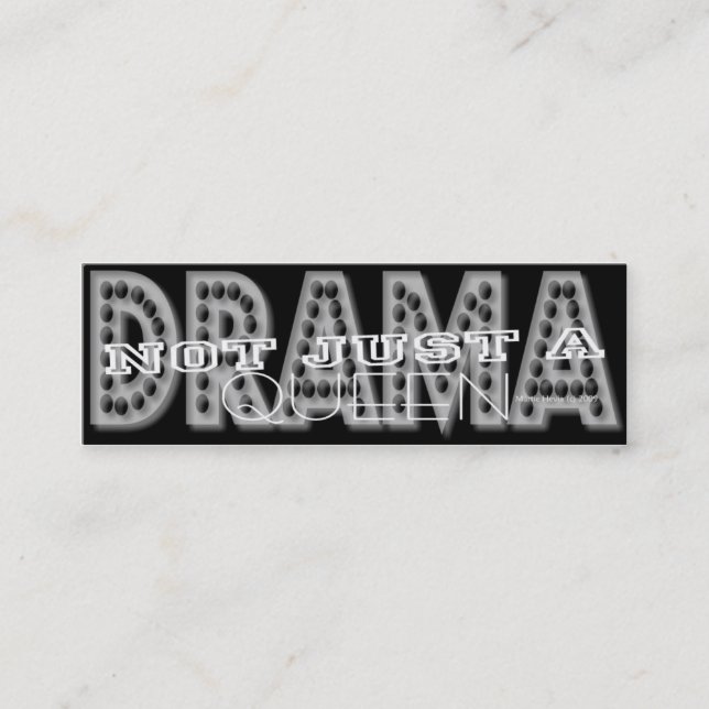Drama-Königin - Sozialmedium-persönliche Karte (Vorderseite)