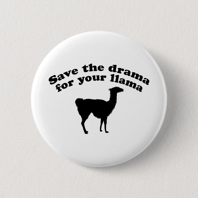 Drama Llama Button (Vorderseite)