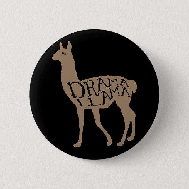 Drama Llama Button (Vorderseite)