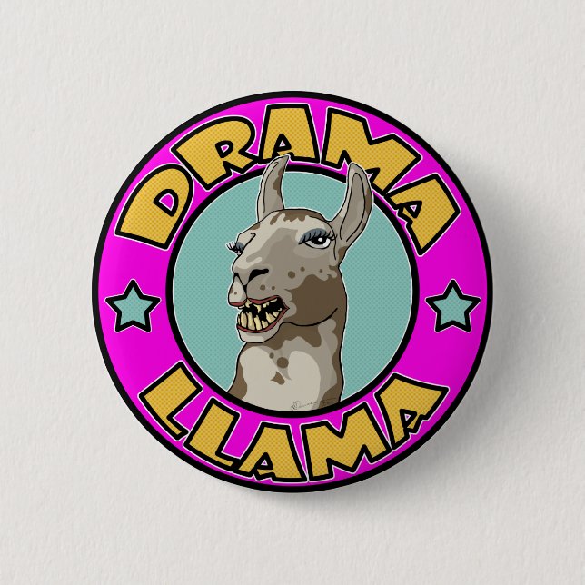 Drama Llama, Button (Vorderseite)