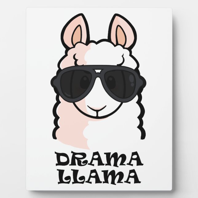 Drama Llama Fotoplatte (Vorderseite)