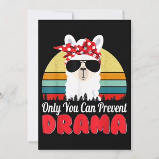 Drama Llama nur Sie können Drama Funny verhindern Einladung