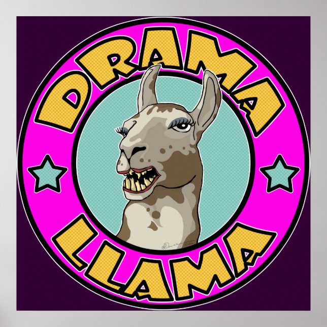 Drama Llama, print Poster (Vorne)