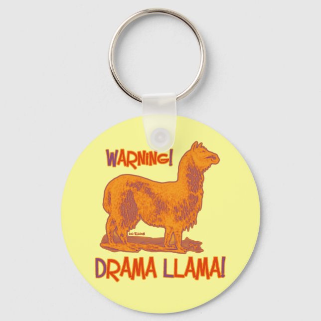 Drama Llama Schlüsselanhänger (Vorderseite)