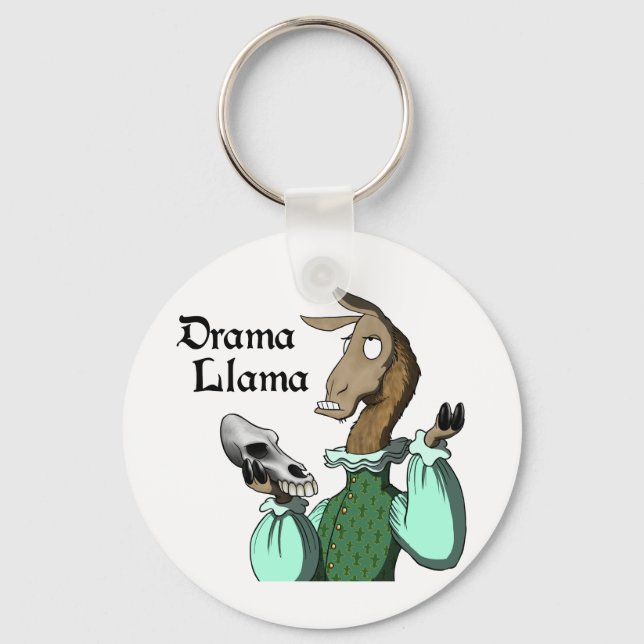 Drama Llama Schlüsselanhänger (Vorderseite)