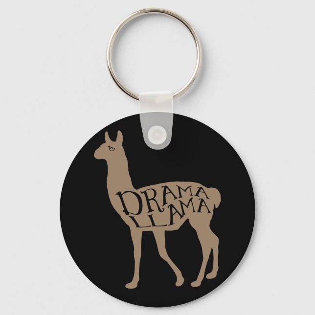 Drama Llama Schlüsselanhänger (Vorderseite)